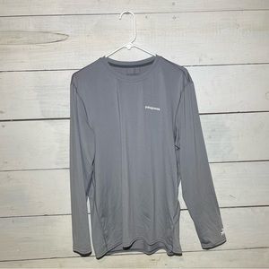 Patagonia Long Sleeve UV Shirt Grey Surf Size Medium Men’s